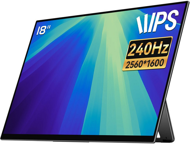 EHOMEWEI 이홈웨이 포터블모니터 휴대용모니터 듀얼모니터 서브모니터 2.5K 4K OLED QLED 100%DCI-P3 맥OS 윈도우 덱스 게임콘솔 미니PC 호환, 46cm, E18R6