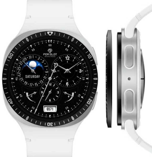 퍼슬랏 갤럭시워치8 케이스 S1 블랙 에치드 실버 블레이드 44mm