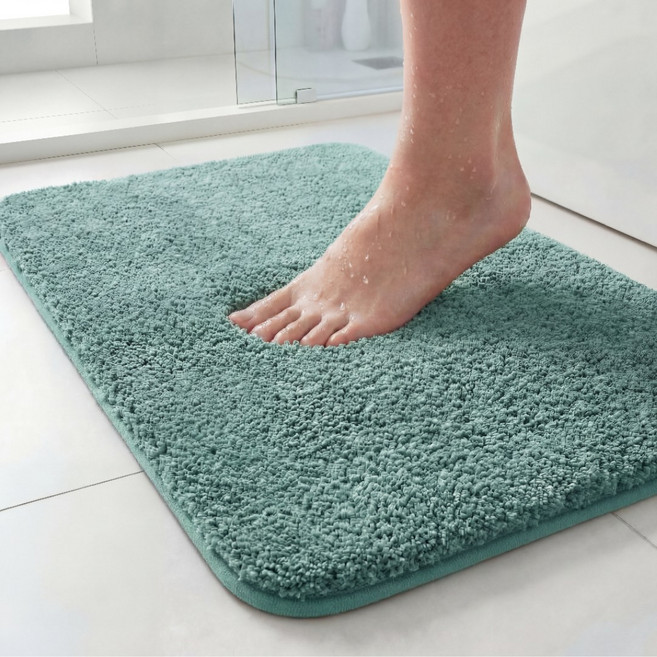 제이에스맘 욕실 화장실 호텔 빨아쓰는 먼지 없는 주방 발매트, 올리브그린