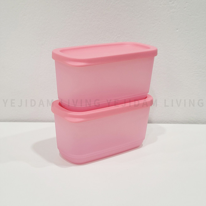 타파웨어 싱싱블록 미니 직사각 250ml 분홍, 1세트, 2개입