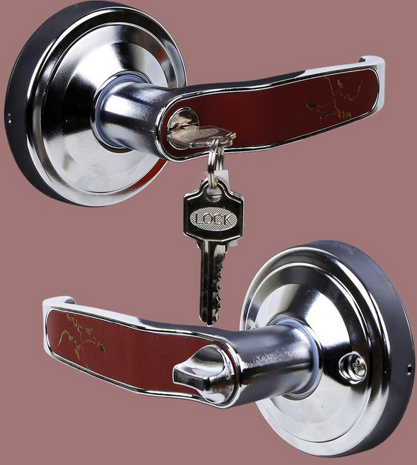 (락이록이) 100% KS정품 방화인증 국산 현관 방화문 손잡이 레버형, PC/레드, 1개