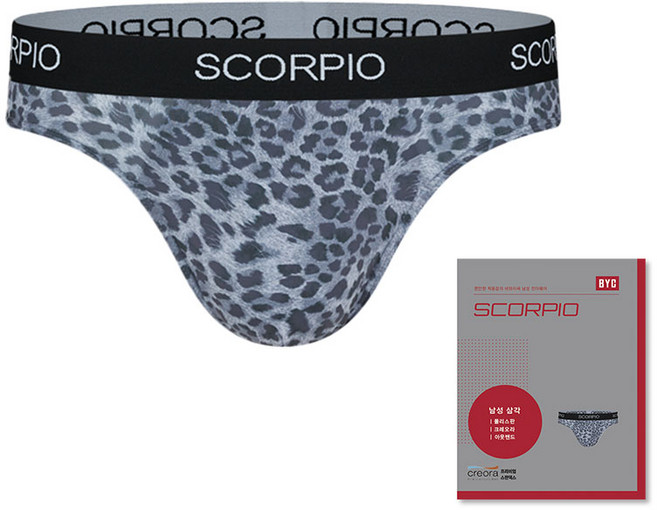 BYC 아웃밴드 호피 남성 삼각팬티 1매