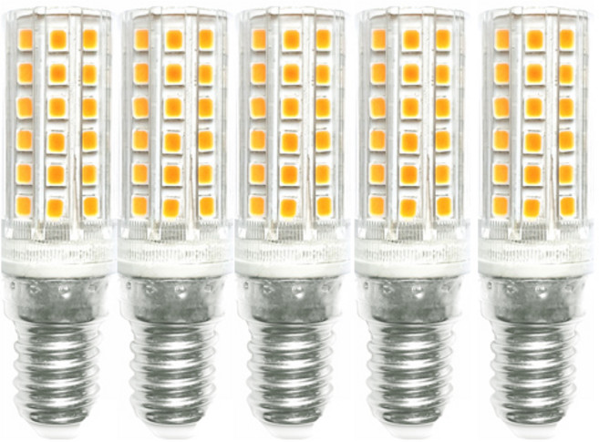 케이시 LED 미니 콘램프 콘벌브 E14 E17 G9 램프 꼬마 미니 옥수수 전구 5세트, E14 5W, 5개, 전구색