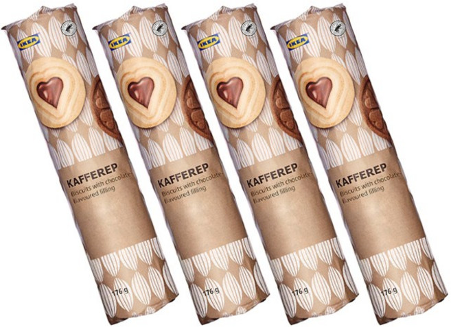 이케아 카페레프 비스킷 과자 -초코 KAFFEREP, 176g, 4개
