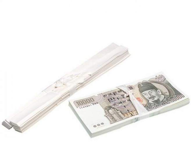 돈띠 (일반 돈 묶는 종이 100매) 돈띠지 지폐 현금 묶음 무지 문구 정리 은행 금액, 본상품, 단품