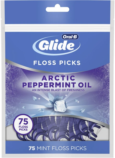오랄비 글라이드 일회용 치실 아크틱 페퍼민트 오일 치실, 1개, 75개입 - 쿠팡