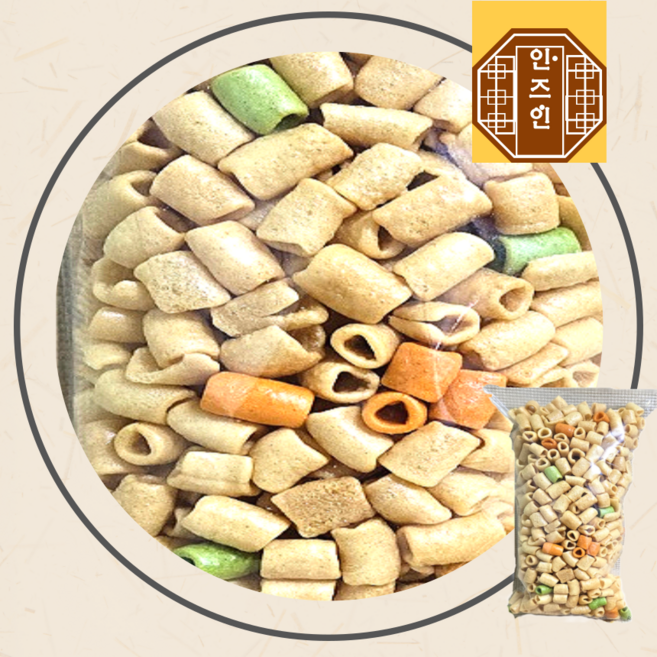 안주인몰 대롱과자 마카로니 뻥튀기 간식 쌀 과자 술집 기본안주, 180g, 1개