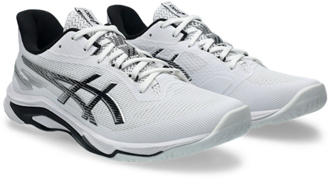 아식스 테니스화 배드민턴화 넷버너 발리스틱 화이트 블랙 1053A070-100 탁구화 배구화