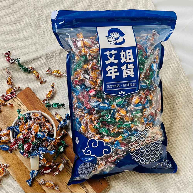 艾姐年貨 海之味海鮮糖, 1kg, 1個