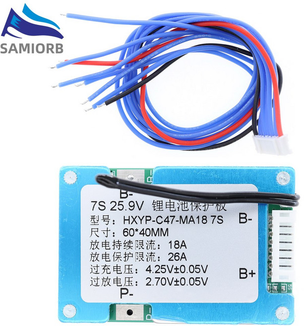 4S 5S 6S BMS 균형 16 8V 보호 온도 LMO 18650 배터리 21V 보드 이온 충전기 7S 20A 삼원, 7S 29.4V heat sink, 1개