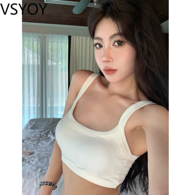 vsyoy 뜨거운 소녀 슬림 핏 카미 솔 탑 캐주얼 세트 여성 여름 와이드 레그 바지 스포츠 투피스 세트
