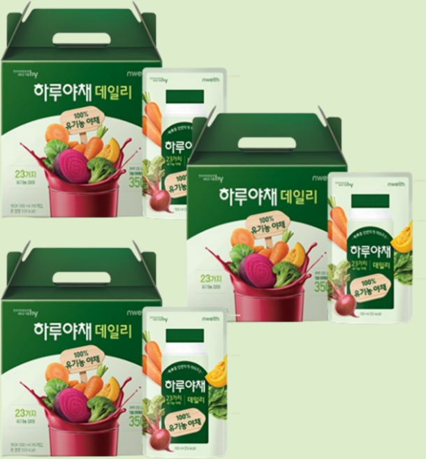 (30%세일)하루야채 데일리 3박스, 1L