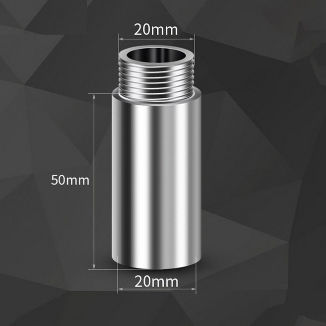 스테인리스 스틸 튜브 연장 파이프 샤워 욕실용 부품, 50mm