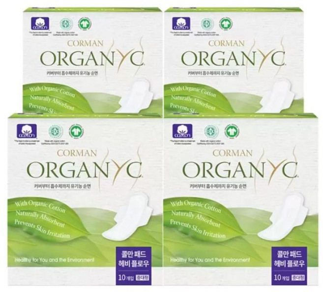 콜만 헤비플로우 패드 10개 x 4팩, 10개입, 4개