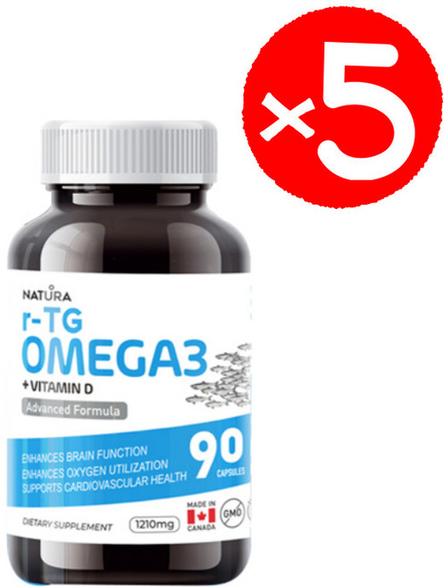 네츄라 캐나다 혈행개선 알티지 오메가3 90캡슐x5