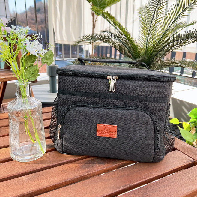 보냉가방 쿨러백 런치 텀블러 도시락, 15L, 블랙