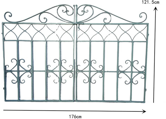 철제 빈티지 대문 엔틱 아치형 유럽스타일 정원 빌라 차고문 별장 카페 출입문 울타리, 04. 빈티지 그린 폭 175 높이 121