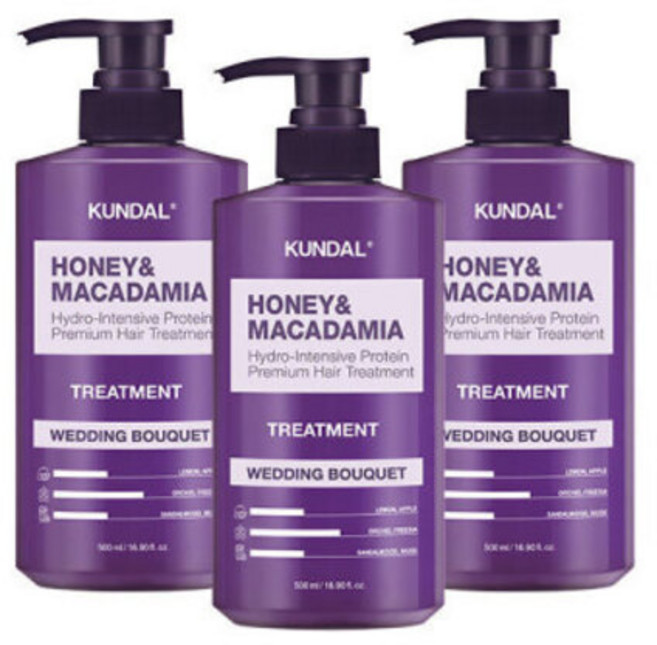 쿤달 단백질 트리트먼트 웨딩부케 500ml 3개