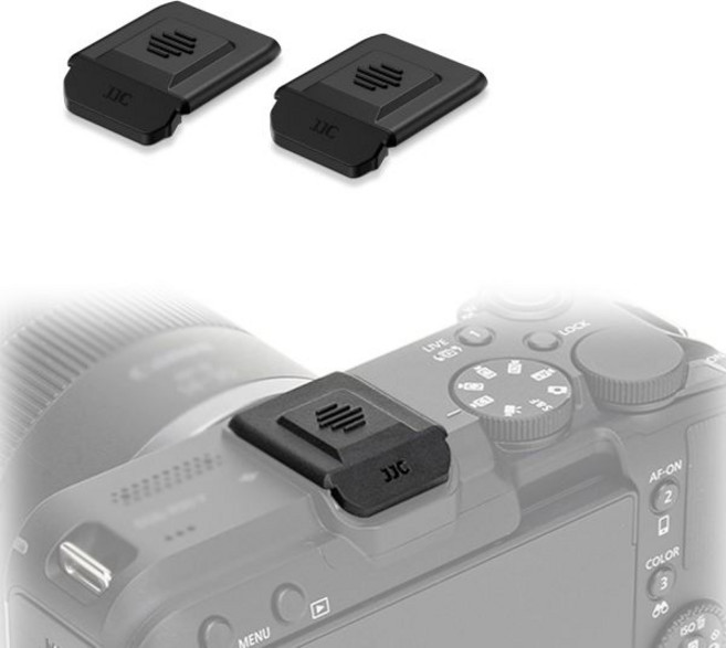 JJC 2개 세트 카메라 핫슈 커버 캡 교체용 캐논 ERSC2 방진 슈 마운트 보호대 EOS R1 R3 R50 V R5 Mark II R6 III R7 R8 R10 파워샷 V1, Full Coverage Design for Canon