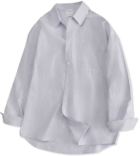 팀스핏(품질보증) 남녀공용 시티보이 옥스포드 빅사이즈 오버핏 베이직 긴팔 셔츠 남방