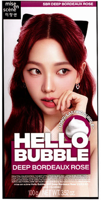 미쟝센 헬로 버블 염색제, 5BR 딥보르도로즈, 1개