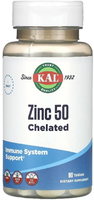 칼 아연 징크 Zinc Chelated 50 킬레이트화 90정, 1개 - 쿠팡