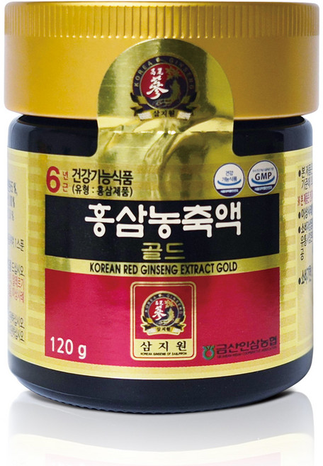 금산인삼농협 삼지원 6년근 홍삼농축액 골드 면역력 강화 피로회복 선물세트, 백제금산인삼농협6년근홍삼농축액골드120g, 1박스