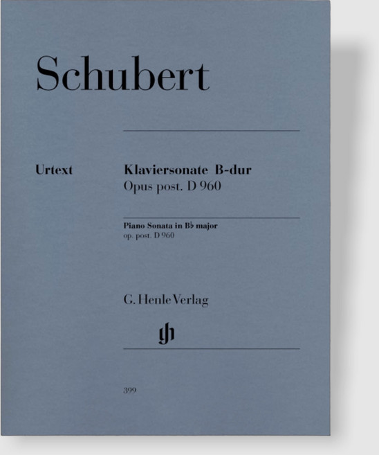 슈베르트 피아노 소나타 21번 in B flat Major Op. post. D 960 악보 헨레 [HN399], pvc 커버 부착 발송, 사은품 포함