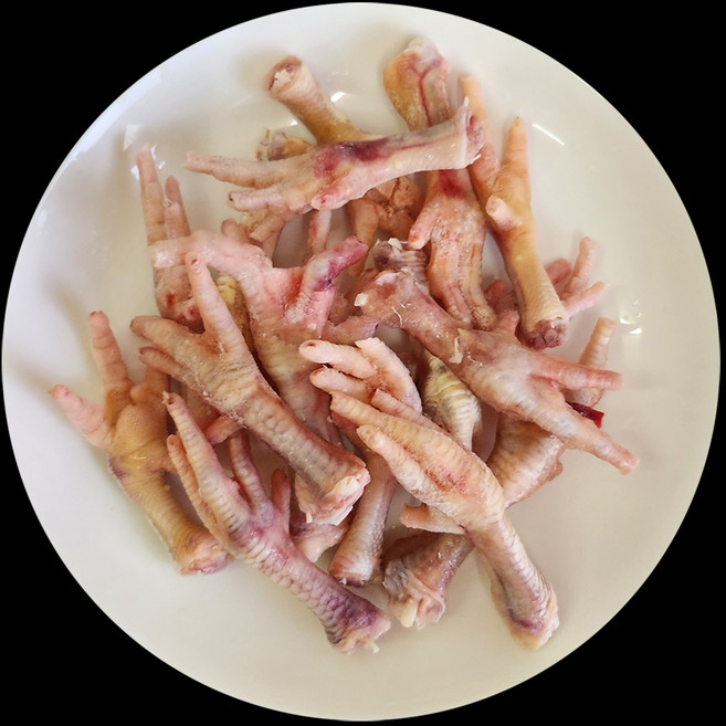 손질된 통 뼈 닭발 냉동 뼈있는 무염 500g 1kg 안주 국물 편육 원물 육수용 손톱없음 가정용, 1개