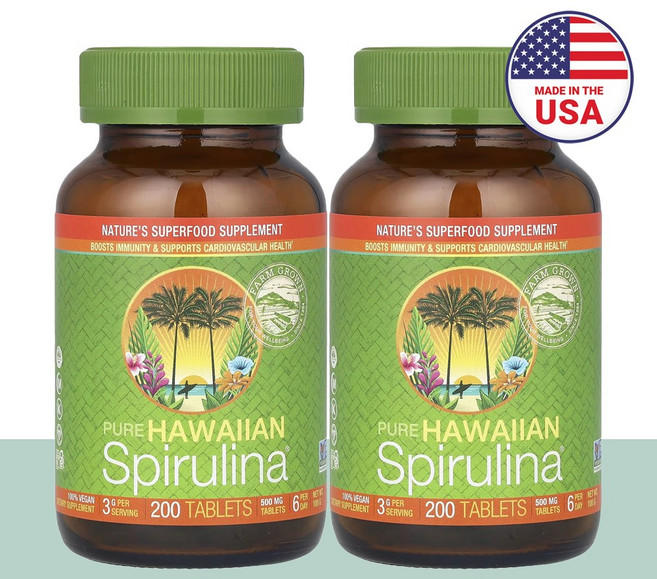 뉴트렉스하와이 하와이안 스피루리나 스피룰리나 4주분, 2개, 200정