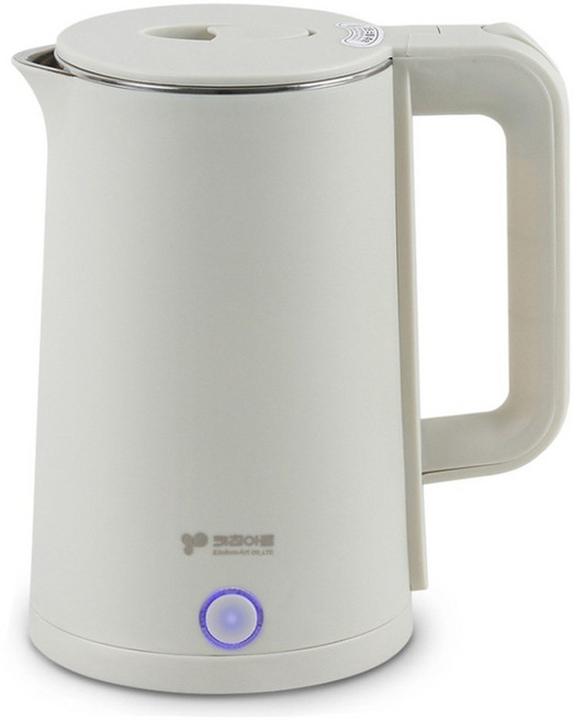 키친아트 허브 SUS304 스텐 이중단열 대용량 원터치 무선 전기주전자, (정품)KAEP-1822