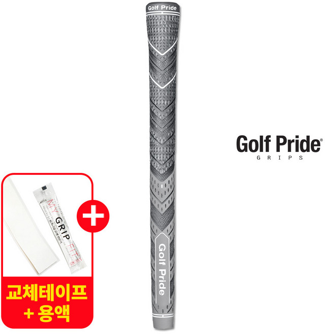 골프프라이드 MCC PLUS4 골프그립 손 부담을 줄인 설계 교체용품 증정, 1개, MCC PLUS4 그레이/블랙 스탠다드 MCCS-60R