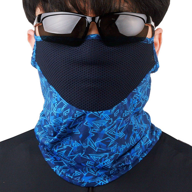 카투스 MAX 2WAY 3pcs 1세트 골프마스크 쿨마스크 넥워머 쿨넥워머 냉감마스크 자외선차단, 블루 3pcs 1세트, 1개