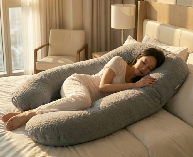 필로우네이션 100% 텐셀 호텔식 임산부 바디필로우 수유쿠션 U자형