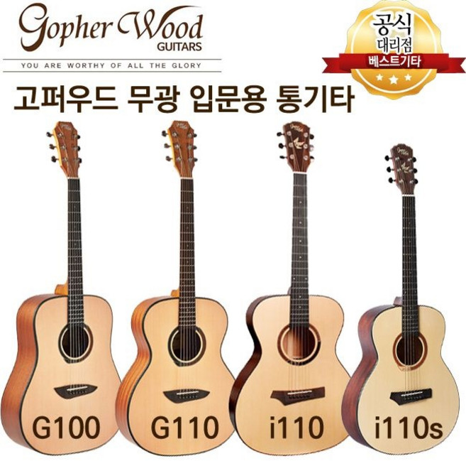 고퍼우드 g100 g110 i110 i110s 입문용 통기타 무광시리즈 모음