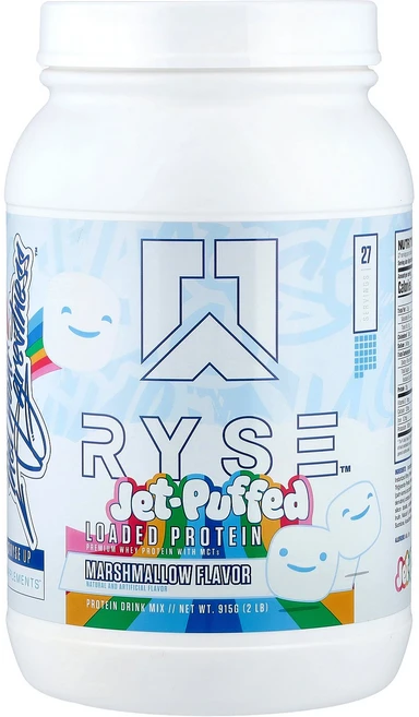 RYSE Loaded Protein Jet-Puffed Marshmallow 2 lb 915 g, 1개, 915g - 쿠팡