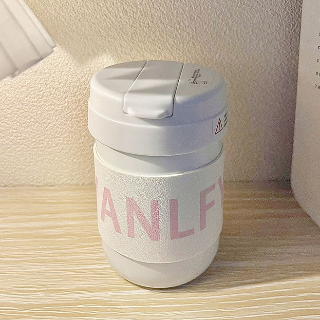 DFMEI 텀블러 304 스텐 빨대컵 남녀 휴대용 휴대용 보틀 컵, 핑크-300ml 빨대포함, 텀블러+빨대 브러시, 1개