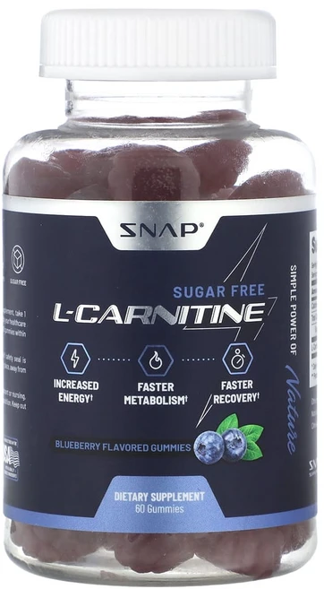 스넵서플라이먼츠 L-카르니틴 구미젤리 무가당 블루베리 60 구미, NPP25325, 1개, 60정 - 쿠팡