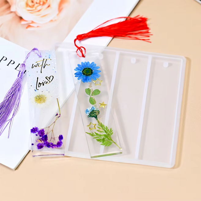 실리콘몰드 레진몰드 책갈피몰드 타원형(G4) 직사각(G5) 깃털(G6), 1개