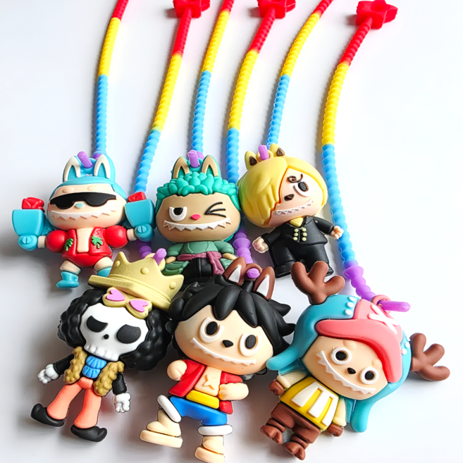 루미팝 원피스(라부부ver.) 골프 티걸이 세트, 1세트, 혼합6종