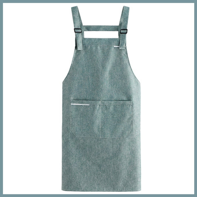 아라리오 모던 방수 H형 길이 조절 앞치마, 1개, 소프트 블루