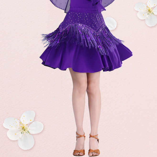 댄스복치마 여성용 맥시스커트 수술 스커트 댄스 스커트 dance dress 뉴타임즈