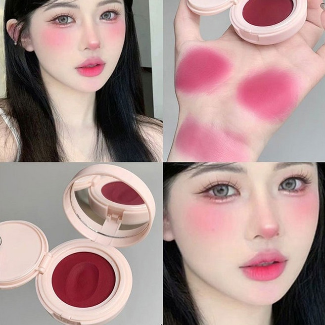 쿠션 블러셔 페이스 컬러 페이스트 매트 내추럴 볼 틴트, 1개, 08#미스트베리