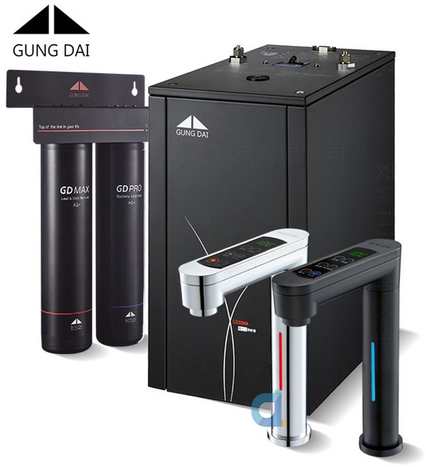 宮黛 GD-600 觸控式櫥下型冷熱雙溫飲水機, 宮黛MAX ACF銀離子抗菌三道濾水器,銀色, GD-600, 銀色