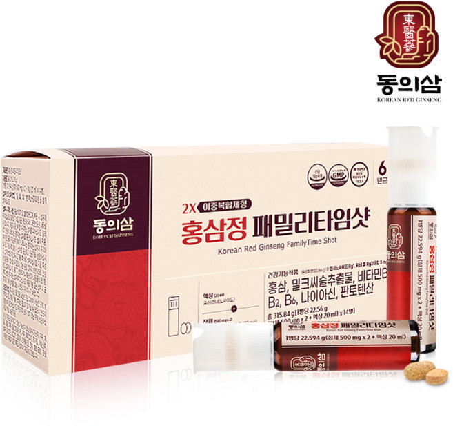 동의삼 홍삼정 패밀리타임샷, 1회분, 3세트