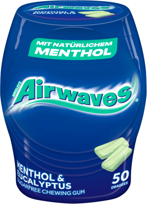 에어웨이브 Airwaves 무설탕 츄잉껌 멘톨 & 유칼립투스, 1개