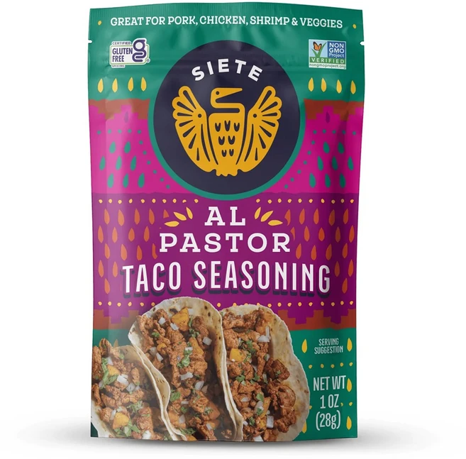 시에테 패밀리 푸드 알 파스토르 타코 시즈닝 SIETE FAMILY FOODS Al Pastor Taco Seasoning 1 OZ, 1개 - 쿠팡