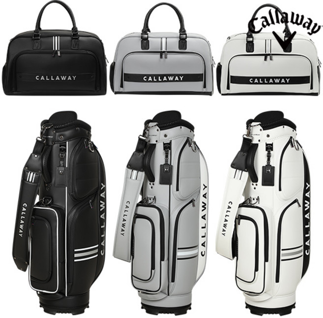 캘러웨이 2026 트리플 트랙 남성용 골프 보스턴백 캐디백 세트, 그레이, 블랙