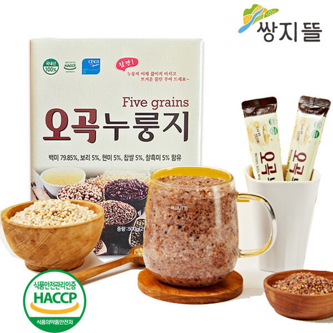 쌍지뜰 오곡누룽지 (x) ~간편하게 즐기는, 1개, 25g