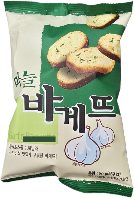 마늘 바게트 스낵 80g, 8개